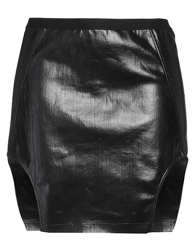 RICK OWENS Mini skirt Black 91% Cotton, 6% Elastomultiester, 3% Rubber