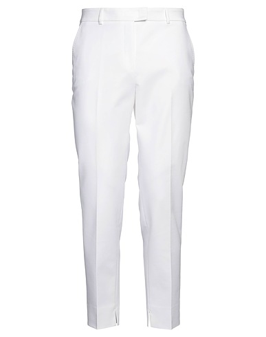 PESERICO Casual trouser White 96% Cotton, 4% Elastane