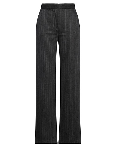 MAX MARA Casual trouser Charcoal 49% Virgin Wool, 46% Cotton, 5% Elastane