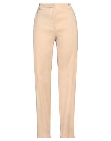 MAJE Casual trouser Beige 59% Linen, 40% Viscose, 1% Elastane