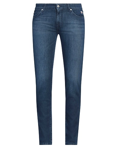 ROŸ ROGER'S Denim trousers Blue 92% Cotton, 6% Elastomultiester, 2% Elastane