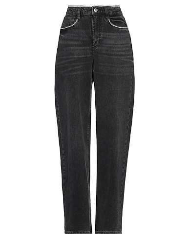 MAJE Denim trousers Black 100% Cotton