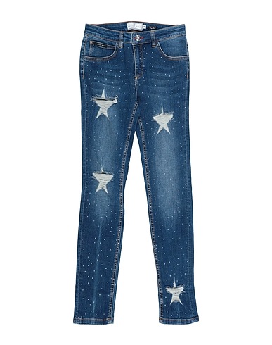 PHILIPP PLEIN Denim trousers Blue 92% Cotton, 6% Elastomultiester, 2% Elastane