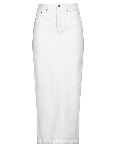 WARDROBE.NYC Denim skirt White 100% Cotton