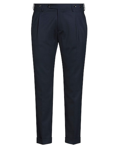 BERWICH Casual pants Navy 53% Polyester, 44% Virgin Wool, 3% Elastane