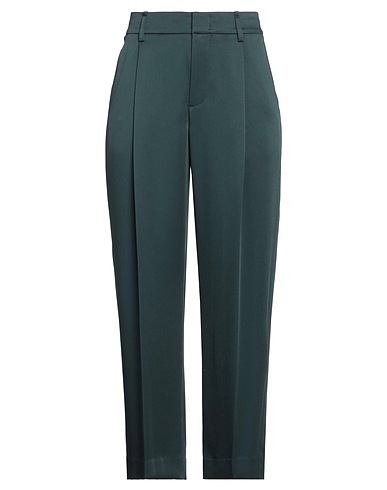 VINCE. Pantalone Verde scuro 87% Triacetato, 13% Poliestere