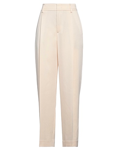 VINCE. Casual trouser Cream 87% Triacetate, 13% Polyester