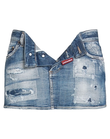DSQUARED2 Denim skirt Blue 93% Cotton, 4% Polyester, 3% Elastane