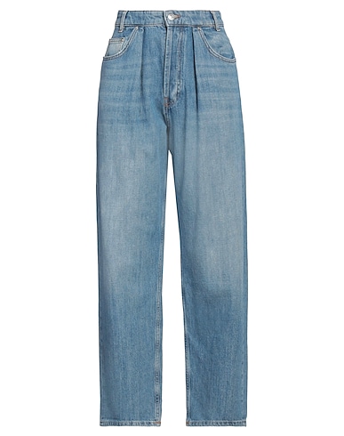 MAJE Denim trousers Blue 100% Cotton