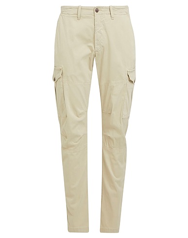 BLAUER. Casual pants Beige 97% Cotton, 3% Elastane