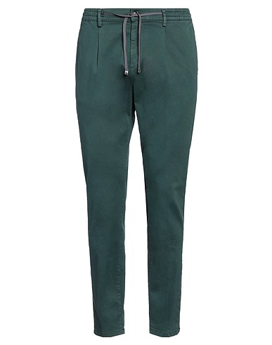 CRUNA Pantalone Verde scuro 98% Cotone, 2% Elastan