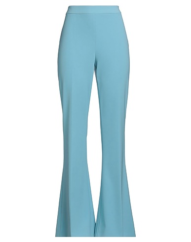 BOUTIQUE MOSCHINO Casual trouser Sky blue 90% Polyester, 10% Elastane