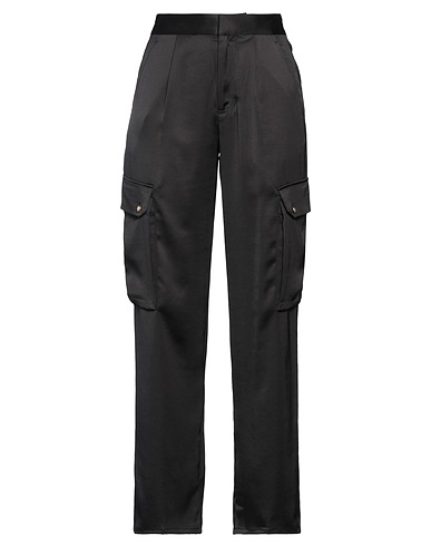 MAJE Casual trouser Black 100% Polyester, Cotton
