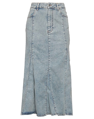 MAJE Denim skirt Blue 74% Cotton, 22% Polyester, 4% Elastane