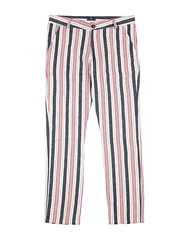 MANUELL & FRANK Casual pants White 50% Linen, 30% Cotton, 20% Polyester