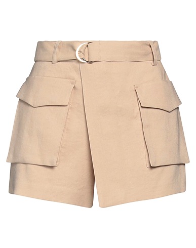 MAJE Shorts & Bermuda Beige 59% Linen, 40% Viscose, 1% Elastane, Polyester