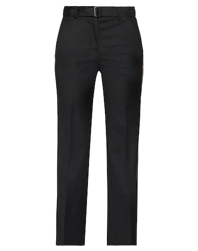 SACAI Casual pants Black 100% Wool, Polyester