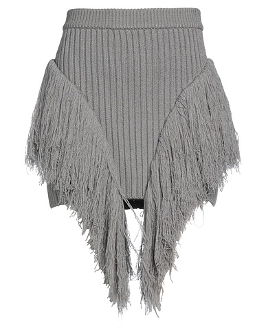 DAVID KOMA Mini skirt Grey 57% Acrylic, 32% Nylon, 10% Wool, 1% Elastane