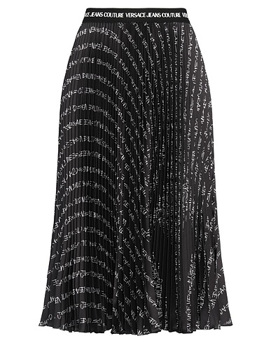 VERSACE JEANS COUTURE Midi skirt Black 100% Polyester