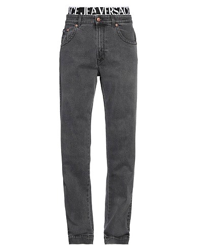 VERSACE JEANS COUTURE Denim pants Black 89% Cotton, 9% Polyamide, 2% Elastane