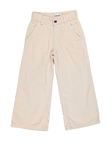 FINGER IN THE NOSE Casual pants Ivory 100% Cotton