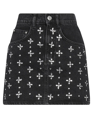MAJE Gonna jeans Nero 100% Cotone