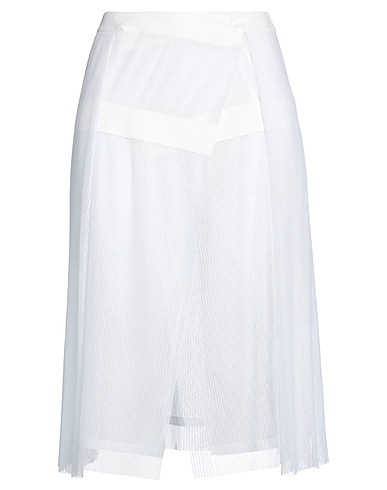 032C Gonna midi Bianco 100% Poliestere