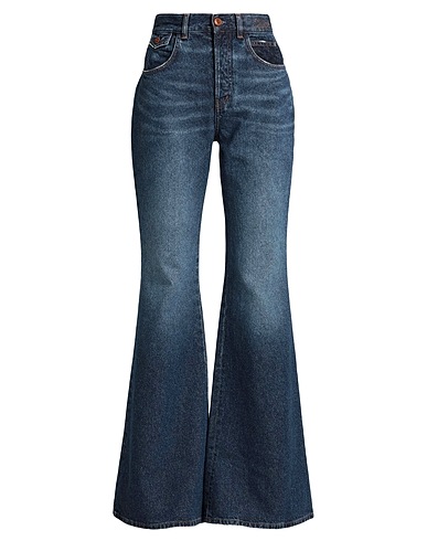 CHLOÉ Denim pants Blue 87% Cotton, 13% Hemp