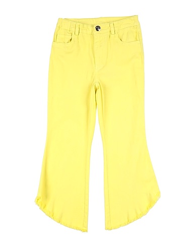 TWINSET Casual trouser Lime green 99% Cotton, 1% Elastane