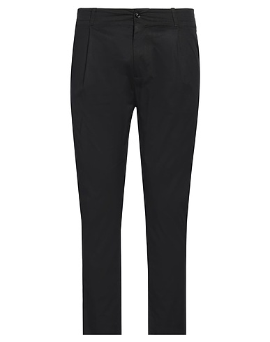DANIELE ALESSANDRINI Casual trouser Black 66% Cotton, 31% Polyamide, 3% Elastane