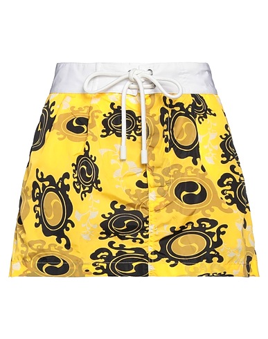 DSQUARED2 Mini skirt Yellow 100% Polyamide, Polyester