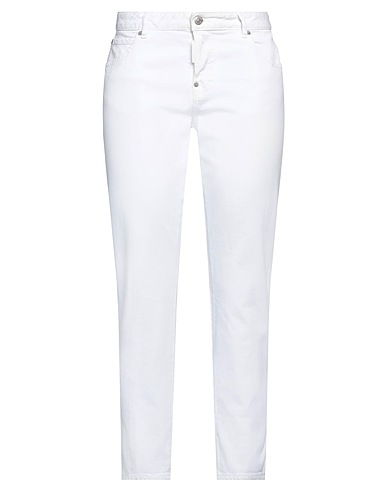 DSQUARED2 Casual trouser White 98% Cotton, 2% Elastane