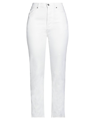 ALEXANDRE VAUTHIER Denim trousers White 98% Cotton, 2% Elastane