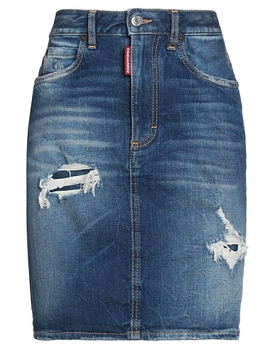 DSQUARED2 Denim skirt Blue 99% Cotton, 1% Elastane