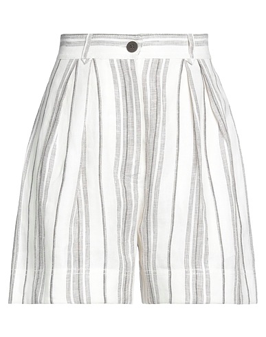 LEE MATHEWS Shorts & Bermuda Bianco 100% Lino