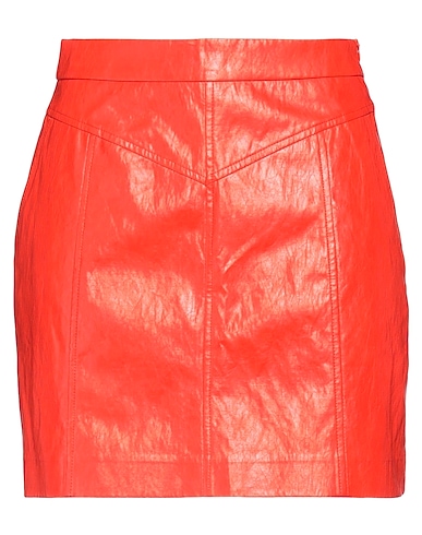 LOLA Minigonna Arancione 75% Viscosa, 15% Poliestere, 6% Cotone, 4% Fibra di metallo