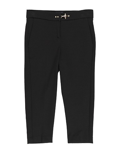 FAY Casual trouser JUNIOR Black 68% Viscose, 28% Polyamide, 4% Elastane, Leather