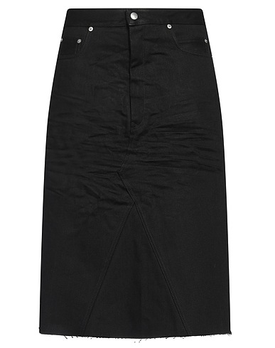 RICK OWENS Gonna midi Nero 100% Cotone
