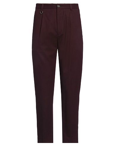 PAOLO PECORA Casual pants Plum 64% Polyester, 34% Viscose, 2% Elastane