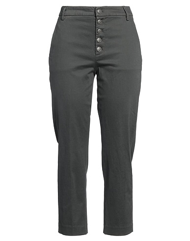 DONDUP Casual pants Dark green 98% Cotton, 2% Elastane