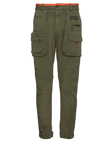 DSQUARED2 Casual trouser Military green 97% Cotton, 3% Elastane