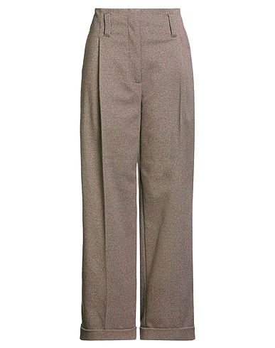 PHILOSOPHY di LORENZO SERAFINI Wide-leg trousers TORTORA 51% Viscose, 49% Cotton