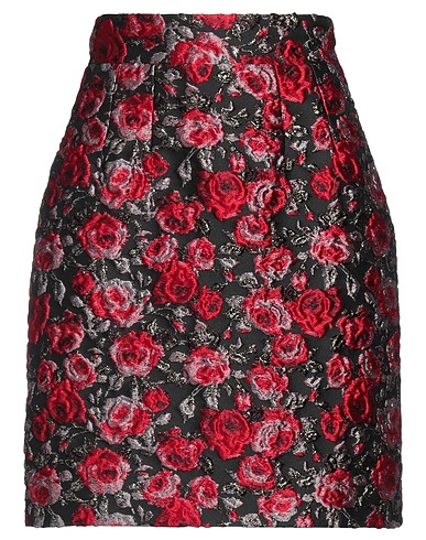 DOLCE&GABBANA Μίνι φούστα Μαύρο 69% Πολυεστέρας, 13% Ασετάτ, 7% Μετάξι, 6% Επιμεταλλωμένος πολυεστέρας, 5% Πολυαμίδη