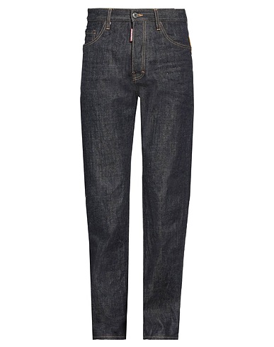 DSQUARED2 Denim pants Blue 100% Cotton, Calfskin