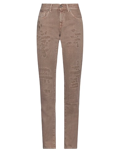 JACOB COHЁN Denim trousers Khaki 100% Cotton