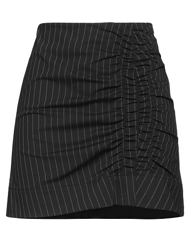 GANNI Mini skirt Black 61% Recycled polyester, 32% Viscose, 6% Elastane, 1% Polyester