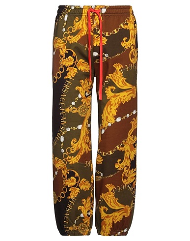 VERSACE JEANS COUTURE Casual trouser Military green 100% Cotton