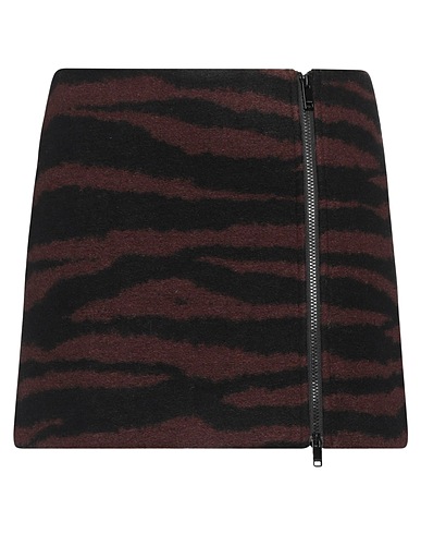 GANNI Mini skirt Black 52% Recycled polyester, 48% Recycled wool