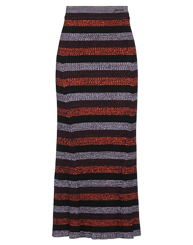 GANNI Midi skirt Purple 100% Merino Wool