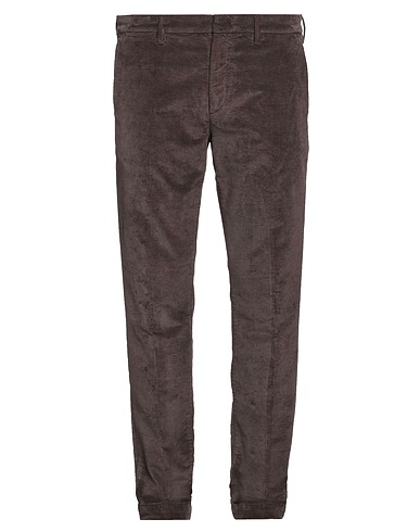 RE_HASH Casual pants Dark brown 86% Cotton, 12% Modal, 2% Elastane